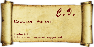 Czuczor Veron névjegykártya